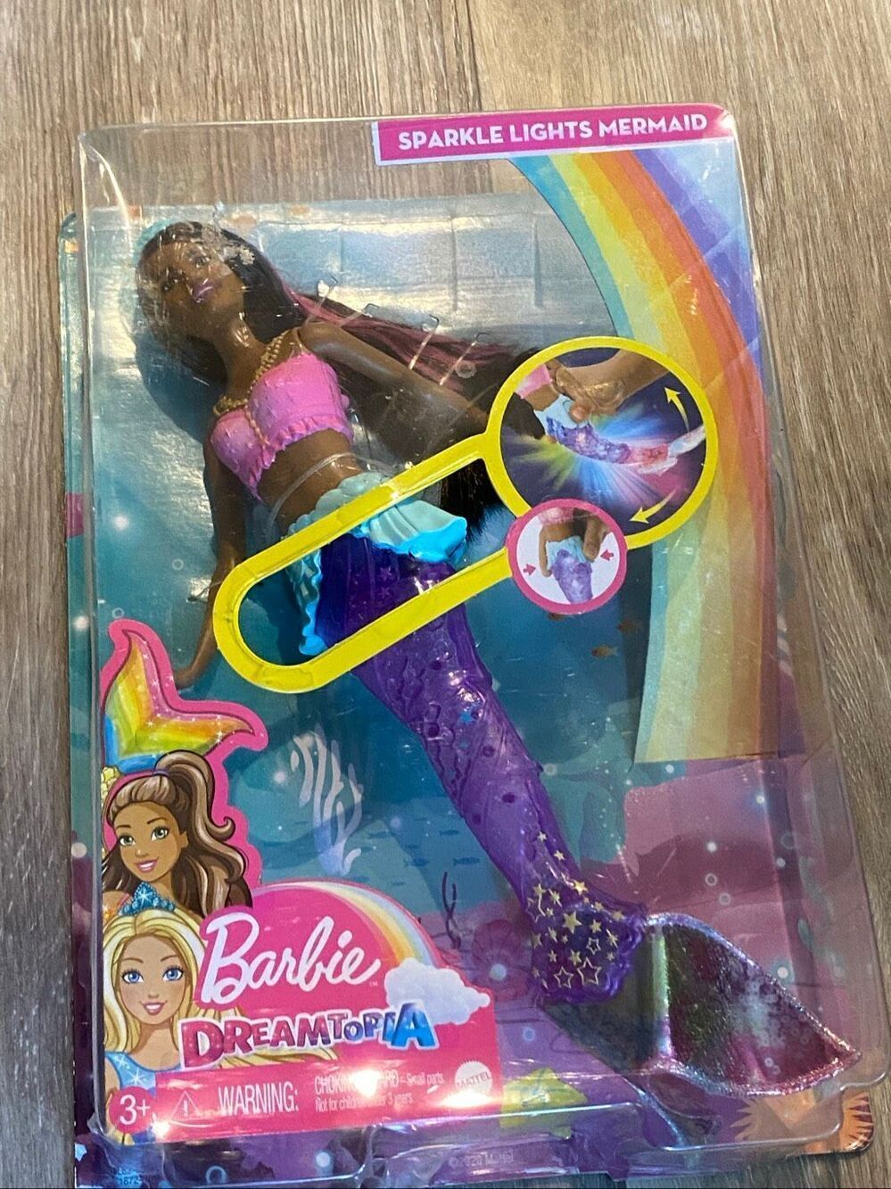 Barbie Dreamtopia Sparkle Lights Mermaid Doll Swimming Motion & Light Show